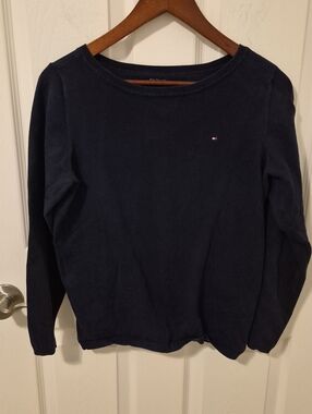 Tommy Hilfiger Navy Crewneck Long-Sleeve Top